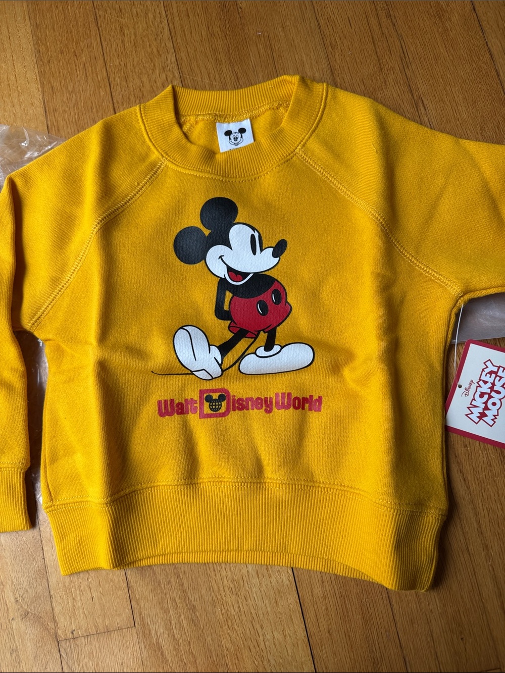 Disney Yellow Mickey Mouse Crewneck Sweatshirt